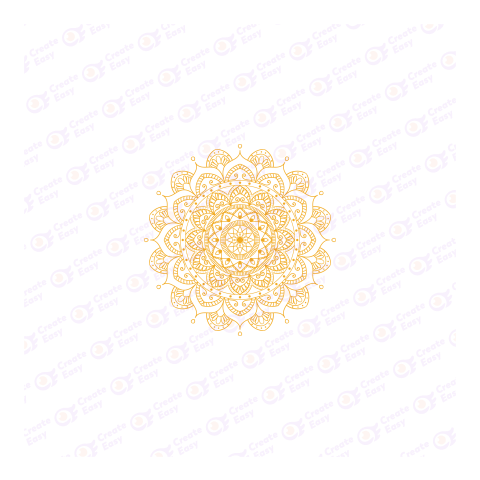 Mandala Gold Totem Flat icon free png image