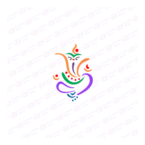 Lord Ganesha Flat icon free png image
