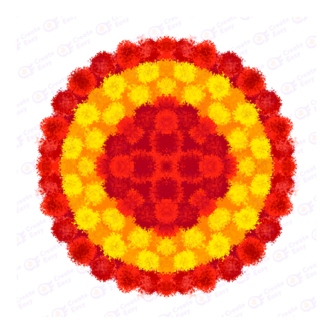 Flower Mandala Flat icon free png image