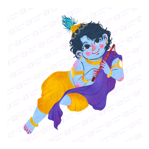 Lord Krishna Flat icon free png image