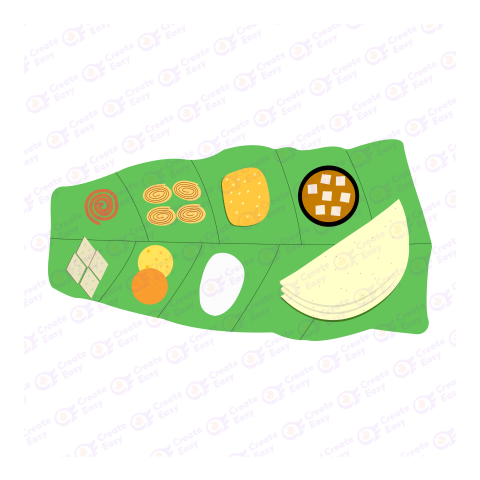 Onam Sadhya Flat icon free png image