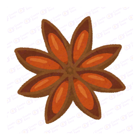 Star Anise Flat icon free png image