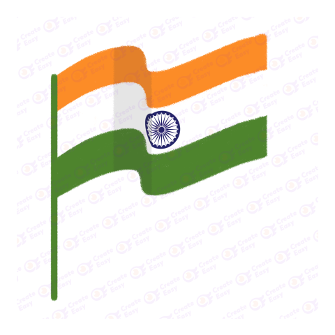 Flag of India Flat icon free png image